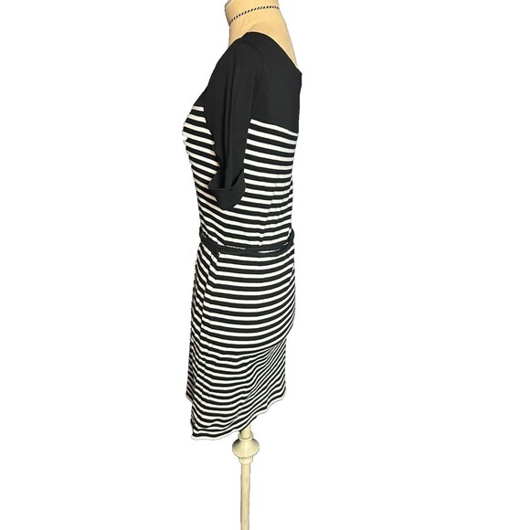 Lauren Ralph Lauren Cotton Shirt Dress Striped Nautical Short Sleeve Belted S - Picture 3 of 6